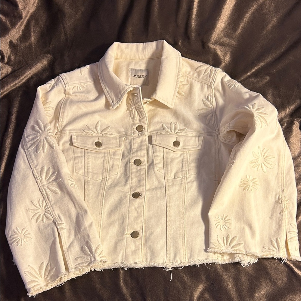 Liverpool Cream Floral Jean Jacket